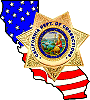 Correctional badge with state & US flag